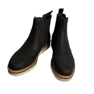 Alpine Style Women Black Leather Boots With Ortholite Memory Foam. Size 8.5